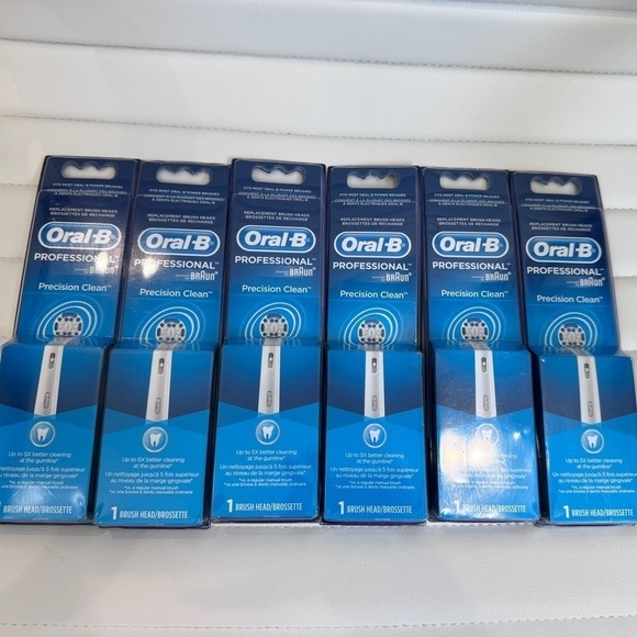 Oral-B Professional Precision Clean Toothbrush Heads Lot of 6 NEW - Picture 1 of 2